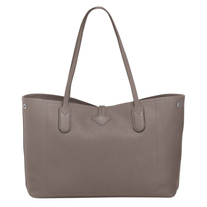 Women's Longchamp Roseau Essential Shoulder Bags Grey | 94SQAJPWM