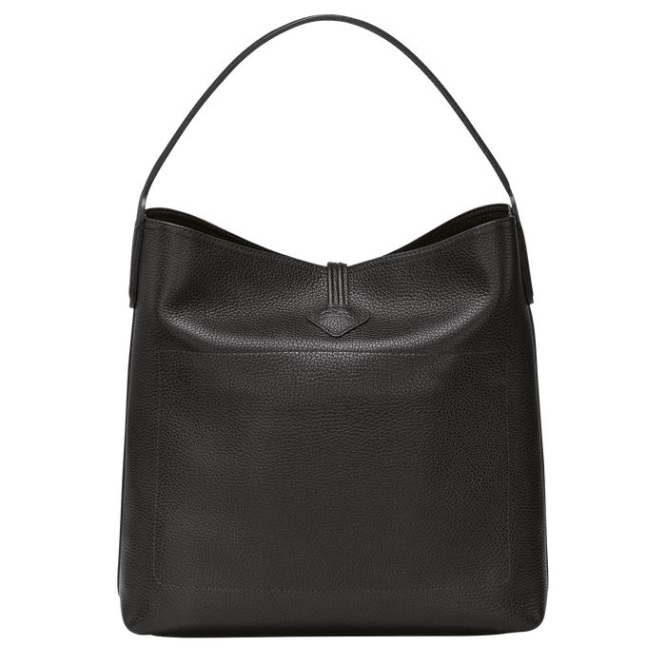 Women's Longchamp Roseau Essential Shoulder Bags Black | 98MOYPTWB