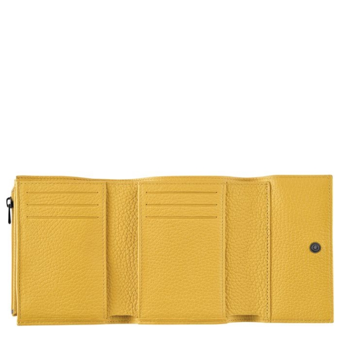 Women's Longchamp Roseau Essential Wallets Yellow | 10ISPTHFW