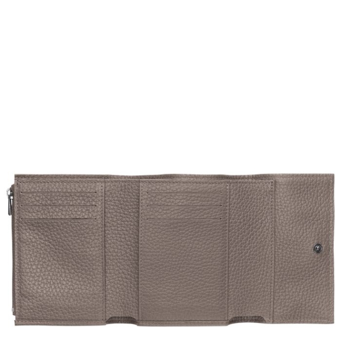 Women's Longchamp Roseau Essential Wallets Grey | 80RHKMTVD