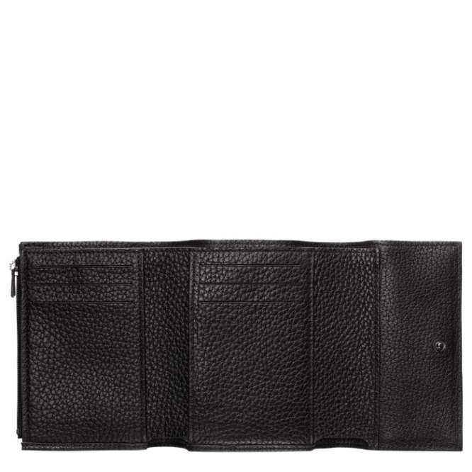 Women's Longchamp Roseau Essential Wallets Black | 93PEIDXGO