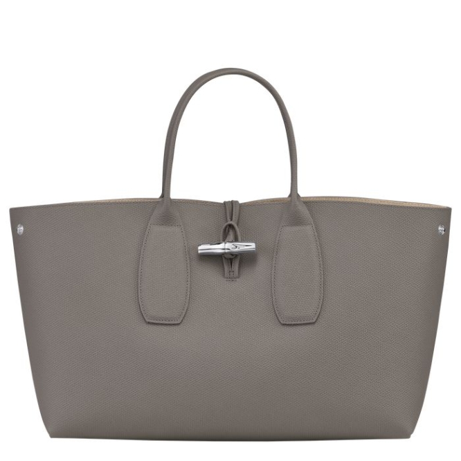 Women's Longchamp Roseau L Top-handle Bags Grey | 14ABOCITL