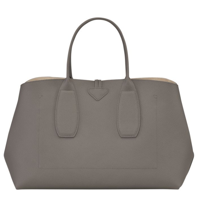 Women's Longchamp Roseau L Top-handle Bags Grey | 14ABOCITL