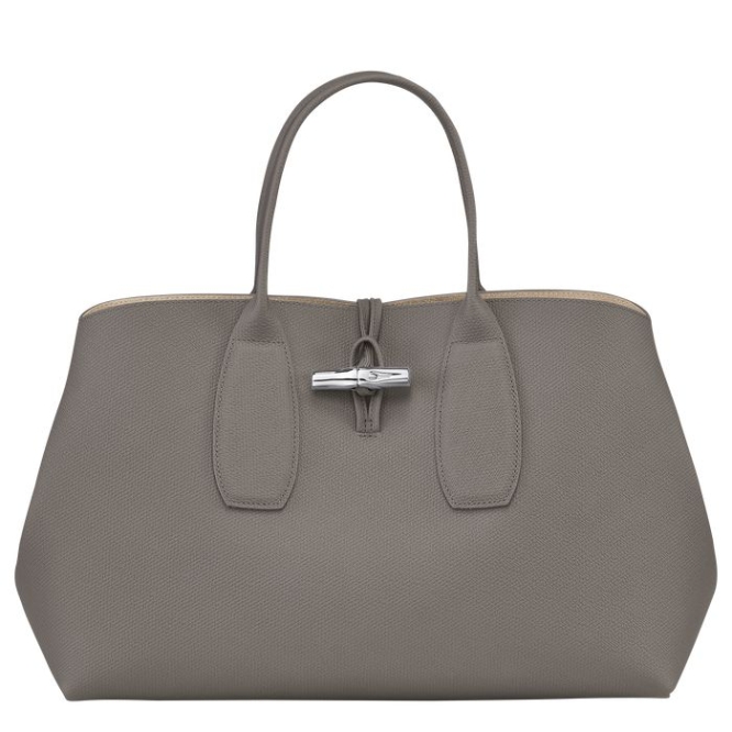 Women\'s Longchamp Roseau L Top-handle Bags Grey | 14ABOCITL