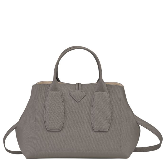 Women's Longchamp Roseau M Top-handle Bags Grey | 97BUHTGAI