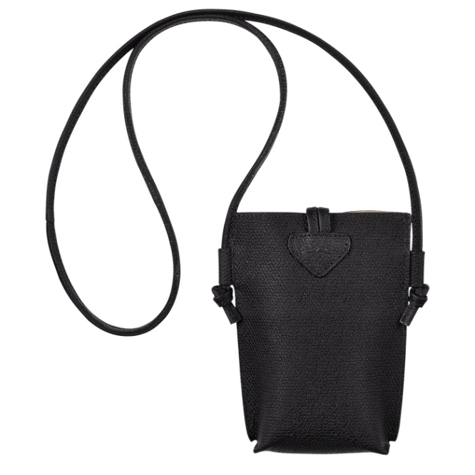 Women's Longchamp Roseau Phone Cases Black | 10UOVYTLF