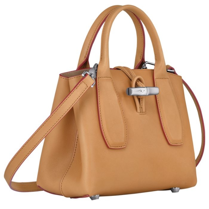 Women's Longchamp Roseau S Top-handle Bags Brown | 06FSPYULK