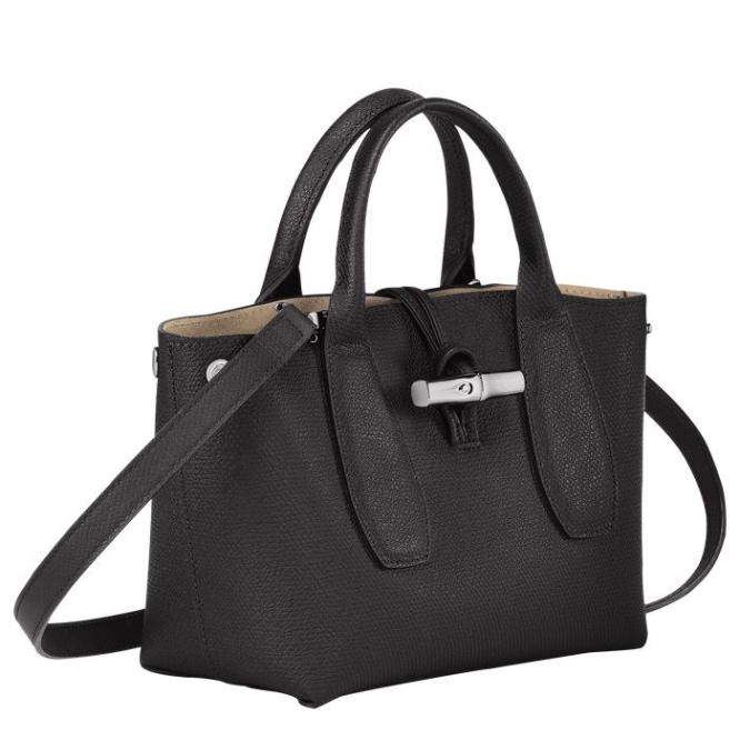 Women's Longchamp Roseau S Top-handle Bags Black | 41WYULDME