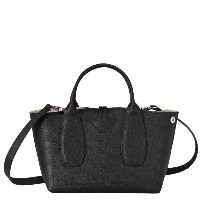 Women's Longchamp Roseau S Top-handle Bags Black | 41WYULDME