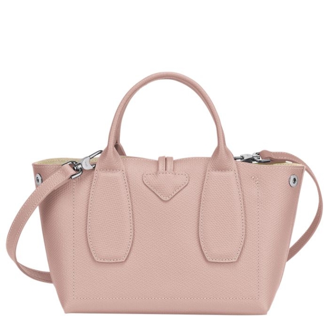 Women's Longchamp Roseau S Top-handle Bags Light Pink | 62EHOJUWN