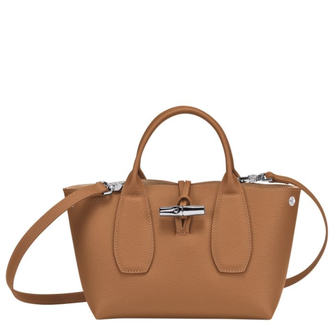 Women's Longchamp Roseau S Top-handle Bags Beige | 90EYFGKAW