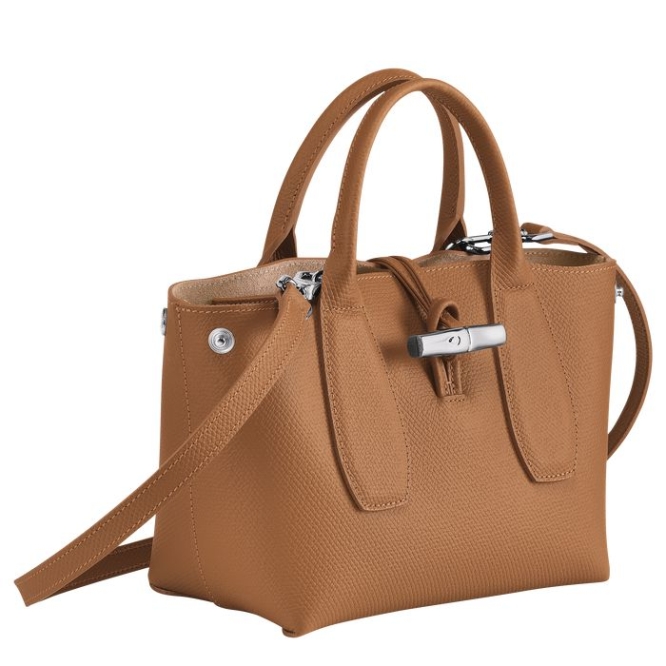 Women's Longchamp Roseau S Top-handle Bags Beige | 90EYFGKAW