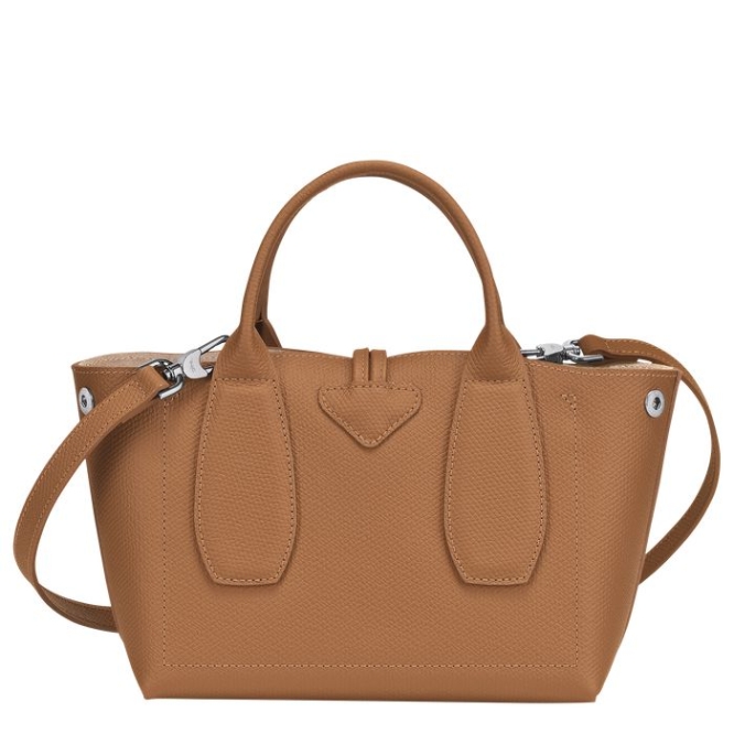 Women's Longchamp Roseau S Top-handle Bags Beige | 90EYFGKAW