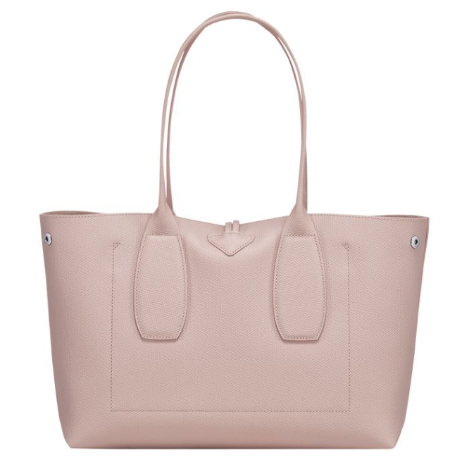 Women's Longchamp Roseau Shoulder Bags Light Pink | 70GTFJMEX