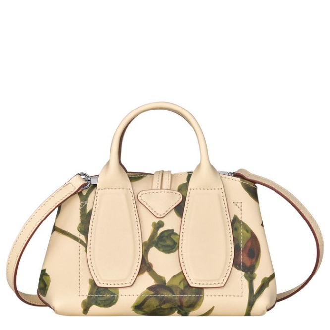 Women's Longchamp Roseau Végétal XS Top-handle Bags Khaki | 27QTHMFYR