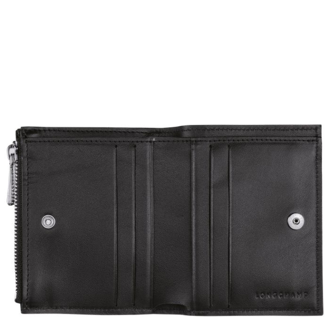 Women's Longchamp Roseau Wallets Black | 75EDGWAUQ