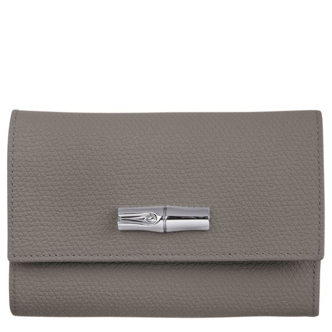 Women\'s Longchamp Roseau Wallets Grey | 57TUYGOIE