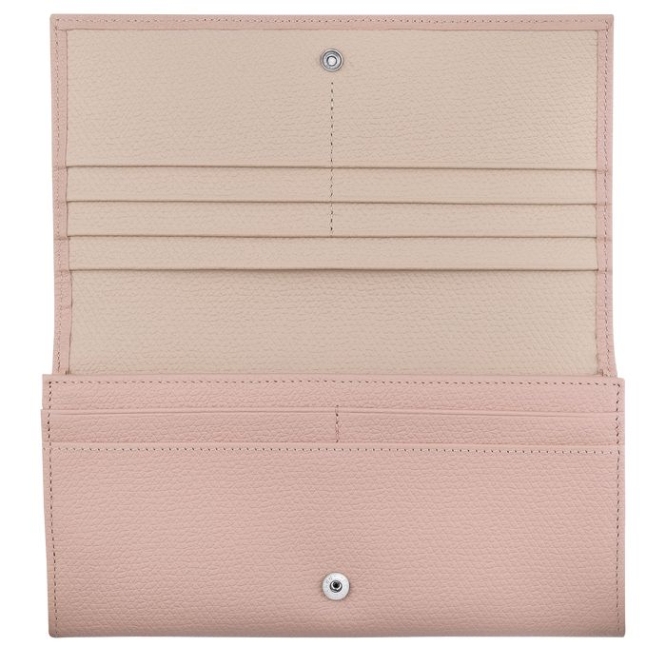 Women's Longchamp Roseau Wallets Light Pink | 19STPUEDY