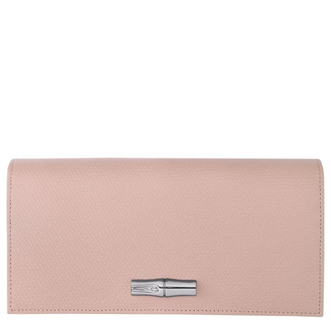 Women\'s Longchamp Roseau Wallets Light Pink | 19STPUEDY