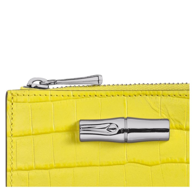 Women's Longchamp Roseau Wallets Yellow | 84SBNPQMO