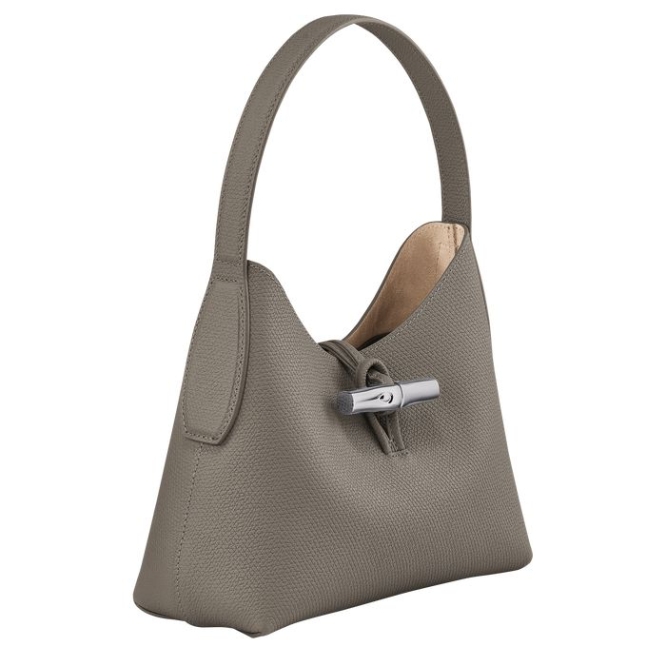 Women's Longchamp Roseau XS Shoulder Bags Grey | 14HDINRPL