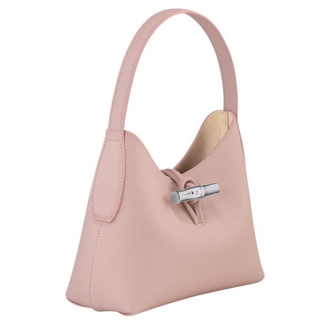 Women's Longchamp Roseau XS Shoulder Bags Light Pink | 37TXUQCIL