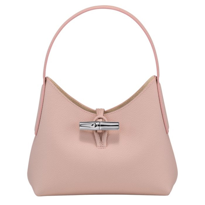 Women\'s Longchamp Roseau XS Shoulder Bags Light Pink | 37TXUQCIL