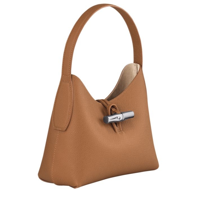 Women's Longchamp Roseau XS Shoulder Bags Beige | 52JWHFAPY