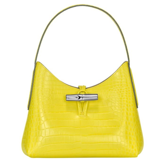 Women\'s Longchamp Roseau XS Shoulder Bags Yellow | 56GEDUCQH