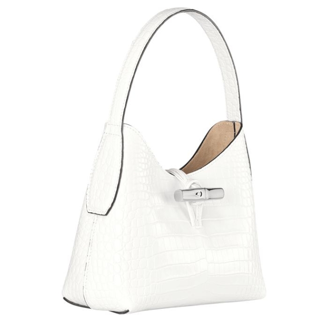 Women's Longchamp Roseau XS Shoulder Bags White | 63LJDZBGO