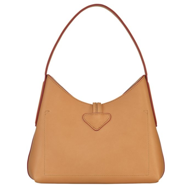 Women's Longchamp Roseau XS Shoulder Bags Brown | 98TPBSLFR