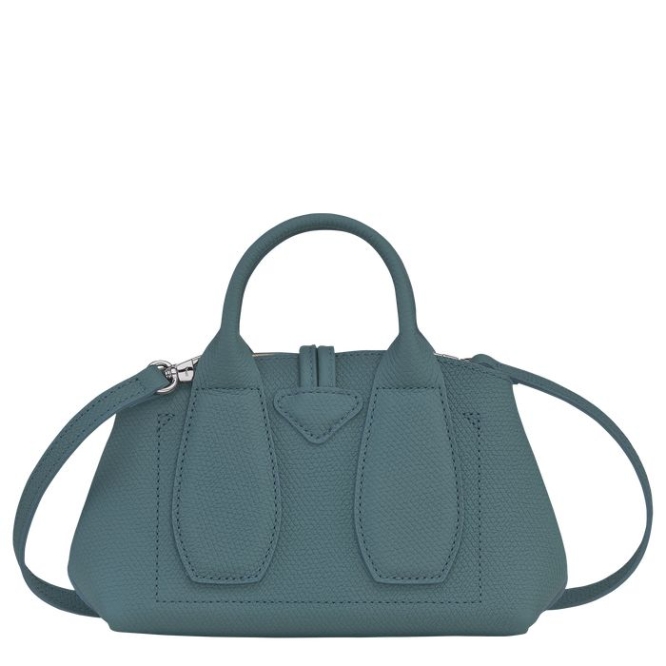 Women's Longchamp Roseau XS Top-handle Bags Blue | 39GBRUMCW