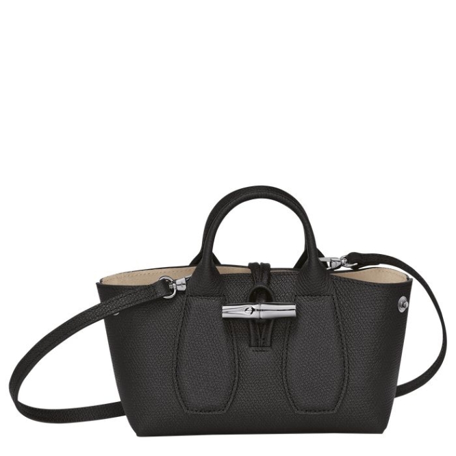 Women's Longchamp Roseau XS Top-handle Bags Black | 49HQTYODS