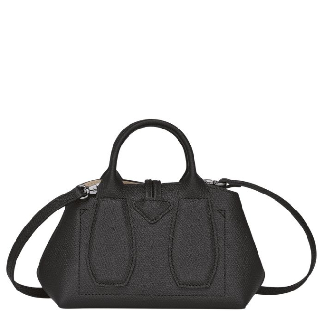 Women's Longchamp Roseau XS Top-handle Bags Black | 49HQTYODS