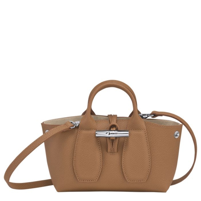 Women's Longchamp Roseau XS Top-handle Bags Beige | 51GNIHTZC