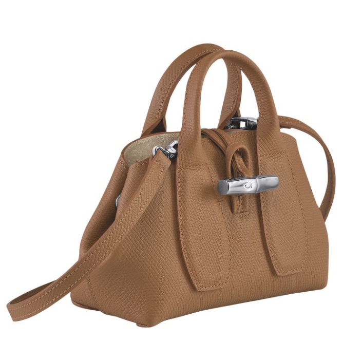 Women's Longchamp Roseau XS Top-handle Bags Beige | 51GNIHTZC