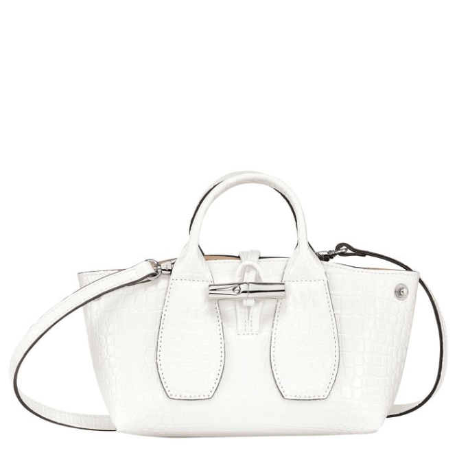 Women's Longchamp Roseau XS Top-handle Bags White | 60RVJDQNI