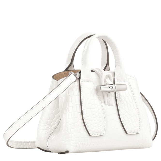 Women's Longchamp Roseau XS Top-handle Bags White | 60RVJDQNI