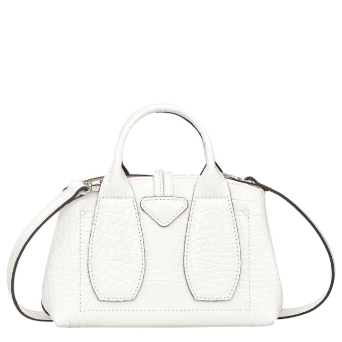 Women's Longchamp Roseau XS Top-handle Bags White | 60RVJDQNI