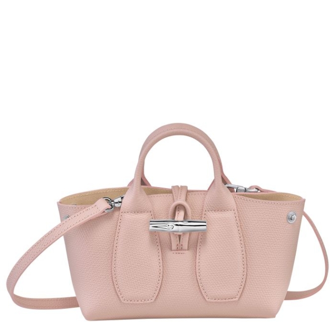 Women's Longchamp Roseau XS Top-handle Bags Light Pink | 81PTIVRQG