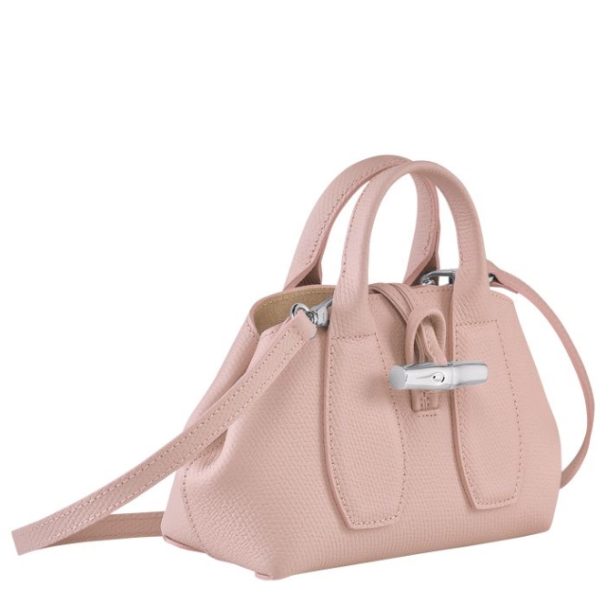 Women's Longchamp Roseau XS Top-handle Bags Light Pink | 81PTIVRQG