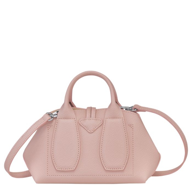 Women's Longchamp Roseau XS Top-handle Bags Light Pink | 81PTIVRQG