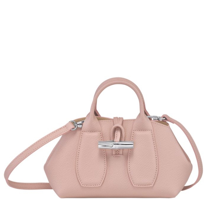 Women\'s Longchamp Roseau XS Top-handle Bags Light Pink | 81PTIVRQG