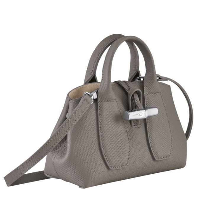 Women's Longchamp Roseau XS Top-handle Bags Grey | 85PHKLYXZ