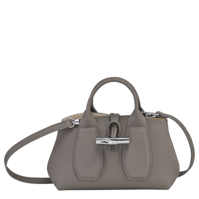 Women\'s Longchamp Roseau XS Top-handle Bags Grey | 85PHKLYXZ