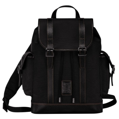 Men's Longchamp Boxford Backpacks Black | 40ZYCHPQL