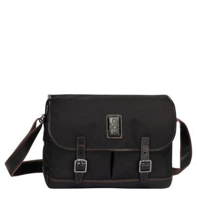 Men's Longchamp Boxford Crossbody Bags Black | 40XEHNCWG