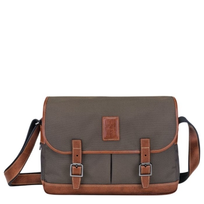 Men's Longchamp Boxford Crossbody Bags Brown | 74UXOQGJS