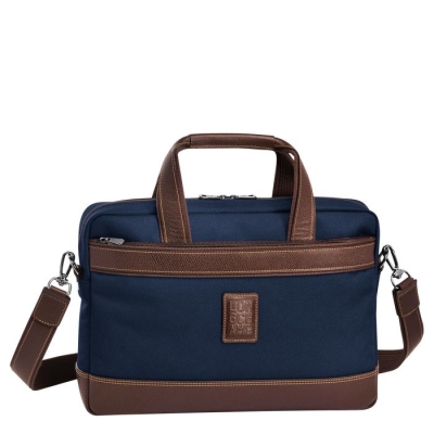 Men's Longchamp Boxford S Document Holders Navy | 20YRNAVUM