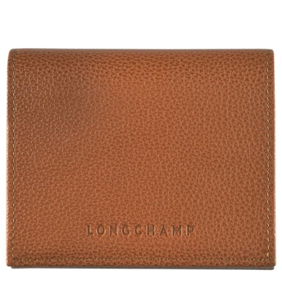 Men's Longchamp Le Foulonné Cardholders & Coin Purses Brown | 25DWXIKVT